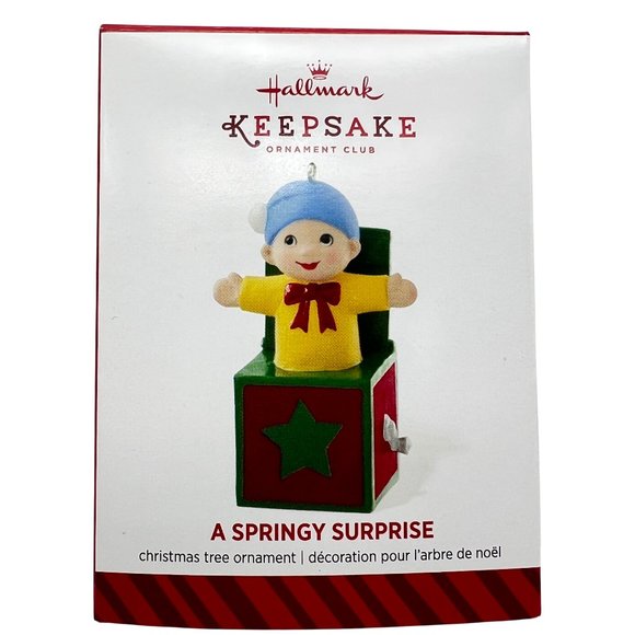 Hallmark Keepsake A SPRINGY SURPRISE Ornament Jack In Box 2014 Member Exclusive - Picture 1 of 8